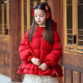 Girls Hooded Down Jacket – Padded Warm Outerwear
